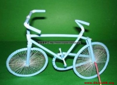 吸管创意制作:吸管自行车_chinagb国家标准频